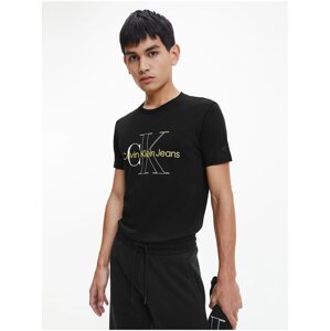 Men's Black T-Shirt with Calvin Klein Jeans Print - Men