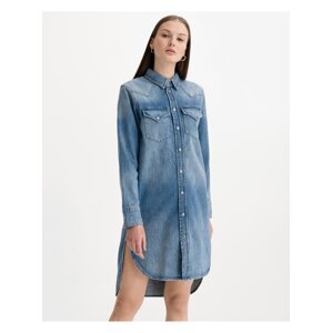 Blue women's denim dress Diesel De-Blanche - Women