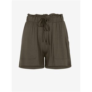 Khaki Shorts with Pockets Pieces Neora - Women