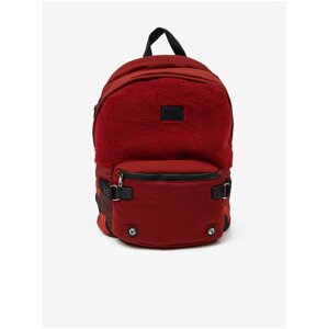 Red Backpack with Faux Fur Diesel - Men's