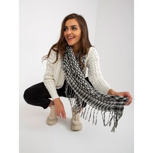 Black and white checkered scarf