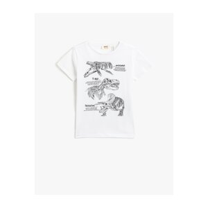 Koton Dinosaur Print Short Sleeve T-Shirt, Round Neck