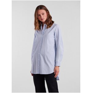 Light Blue Women's Striped Oversize Shirt Pieces Jiva - Women's