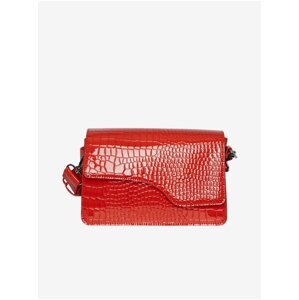Red Women's Crossbody Bag with Crocodile Pattern Pieces Bunna - Women's