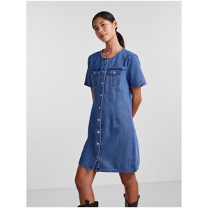 Blue Women's Denim Shirt Dress Pieces Tara - Women's