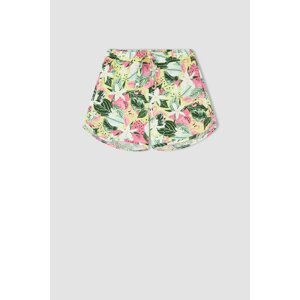 DEFACTO Girl Regular Fit Floral Print Mini Shorts