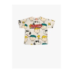 Koton Snoopy Licensed T-Shirt Short Sleeve Crew Neck Cotton