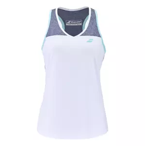 Dámské tílko Babolat  Play Tank Top Women White/Blue S