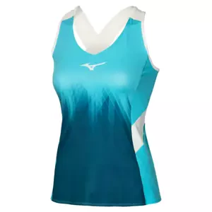 Dámské tílko Mizuno  Printed Tank Scuba Blue/Blue Coral M