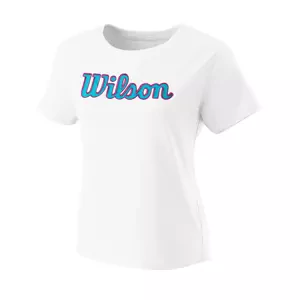 Dámské tričko Wilson  Script Eco Cotton Tee W White  M