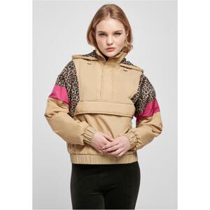 Women's AOP Mixed Pull Over Union Jacketbeige/Dark/W.