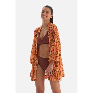 Dagi Tile - Orange Short Kimono