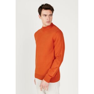 ALTINYILDIZ CLASSICS Men's Tile Standard Fit Normal Cut Half Turtleneck Knitwear Sweater.