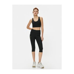 Koton Sports Leggings Line Detail Below Knee High Waist Slim Fit