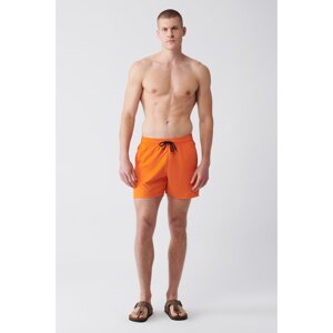 Avva Orange Quick Dry Standard Size Plain Comfort Fit Swimsuit Sea Shorts