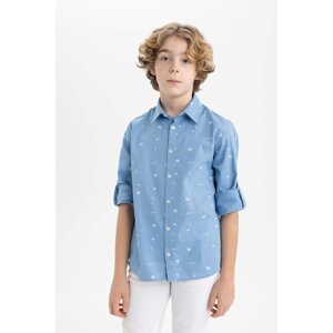 DEFACTO Boy Regular Fit Polo Neck Long Sleeve Shirt