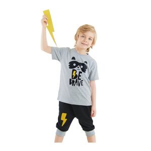 Denokids Raccoon Boy T-shirt Capri Shorts Set