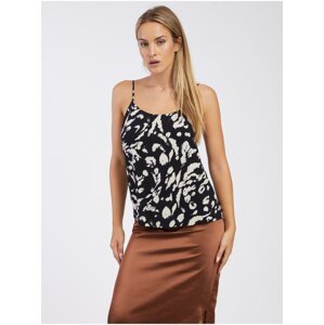 Women's black patterned tank top VERO MODA Easy - Women