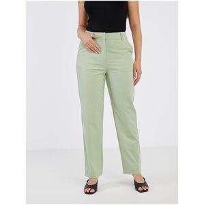 Light green women's cropped trousers VERO MODA Zelda - Women