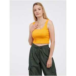 Orange women's basic tank top Pieces Nukisa - Women