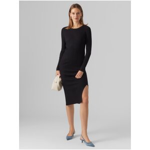 Black women's sweater sheath dress VERO MODA Glory - Women