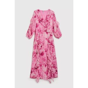 Women's patterned dress MOODO - pink