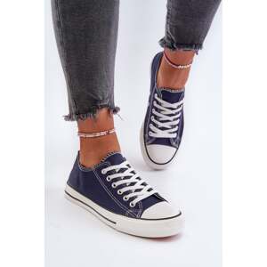 Women's Classic Low-Top Sneakers Navy Blue Caelira