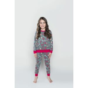 Children's pyjamas Rea long sleeves, long legs - print/crimson
