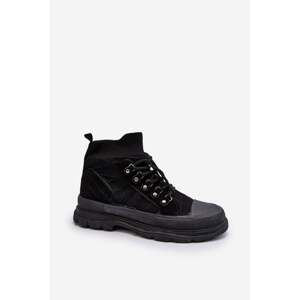 Women's sneakers with an elastic upper Black Kalyne