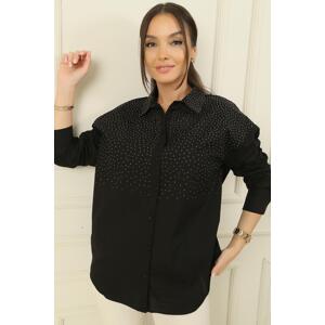 By Saygı Sleeve Folded Jewelled Shirt