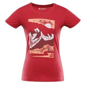 Women's cotton T-shirt ALPINE PRO ASP chilli variant pa