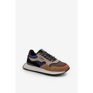 Men's Big Star Memory Foam System Sneakers Beige-Blue