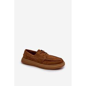 Suede men's loafers Brogues Big Star Camel