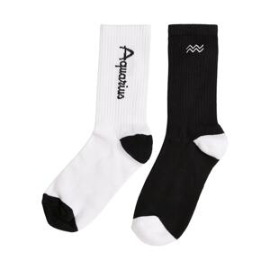 Zodiac Socks 2-Pack Black/White Aquarius