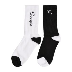 Zodiac 2-Pack Black/White Scorpion Socks