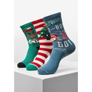 Ho Ho Ho Christmas Socks 3-Pack Multicolor