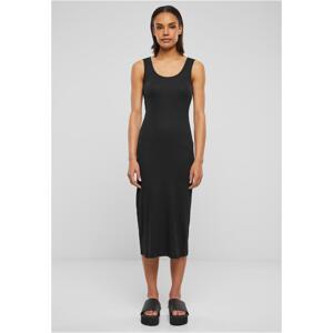 Women's Long Rib Dress - Black