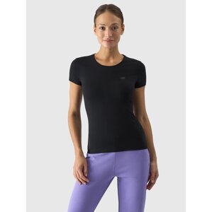 Women's slim T-shirt 4F - black