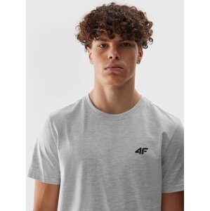 Men's Plain T-Shirt Regular 4F - Grey