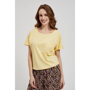 Women's T-shirt MOODO - light yellow