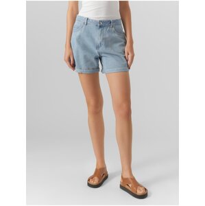 Light blue women's denim shorts Vero Moda Zuri - Women