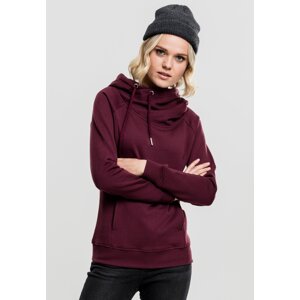 Danish Raglan High Neck Hoody - Cherry