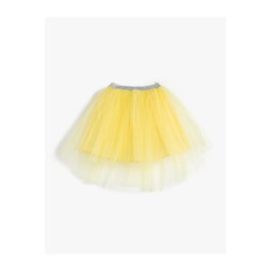 Koton Tutu Skirt with Elastic Waist, Layered Lined.