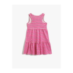 Koton Floral Striped Sleeveless Dress Cotton