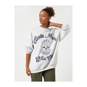 Koton College Sweatshirt Crew Neck Relaxed Fit Long Sleeved.