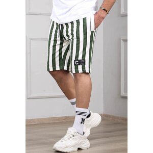 Madmext Striped Khaki Casual Shorts 2915