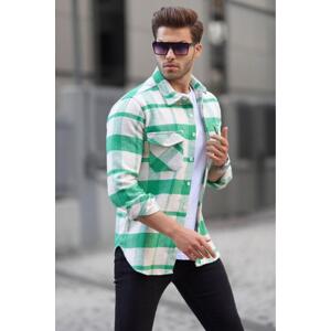 Madmext Green Regular Fit Lumberjack Shirt 4950