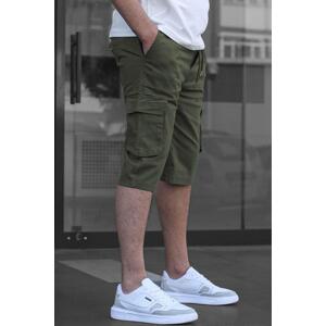 Madmext Khaki Cargo Pocket Capri Men's Trousers 6331