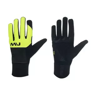 Men's cycling gloves NorthWave Fast Gel Glove Black/Yellow Fluo