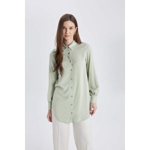 DEFACTO Regular Fit Shirt Collar Long Sleeve Tunic